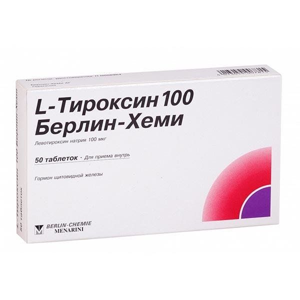 картинка L-тироксин 100 Берлин-Хеми табл. 100мкг №50 уп.к/я (2) от Интернет-аптека